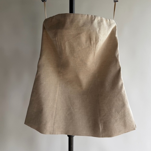 COS Linen Blend Strapless Bustier - sz 2 - Picture 3 of 6